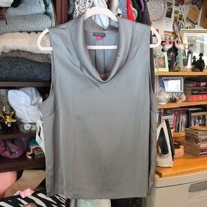 Jones New York Silver Sleeveless Blouse